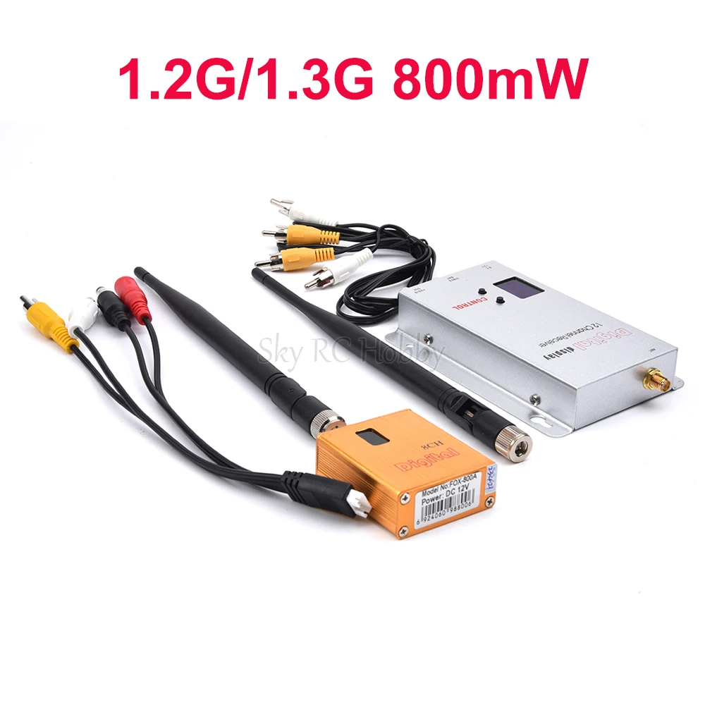 

FPV 1.2G 1.2ghz 800mw Digital wireless AV Video/Audio Diagram Transmitter and Receiver Combo For Rc ZMR250 QAV280 QAV250 Drone
