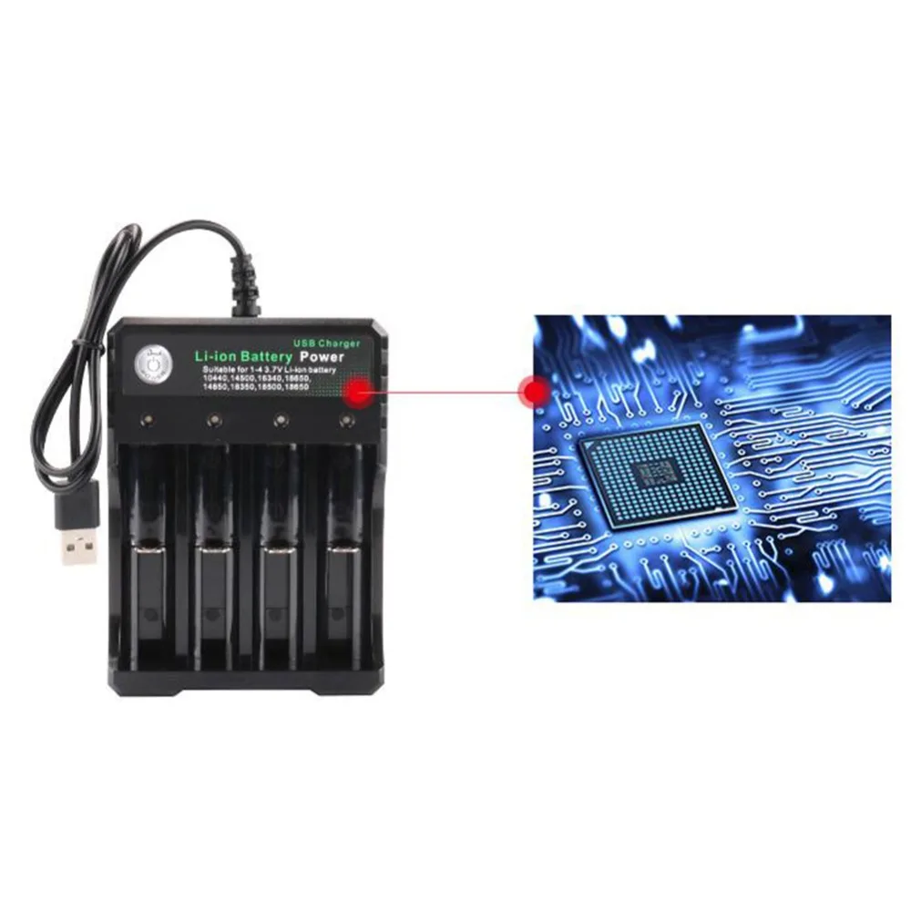 Chargeur Batterie Lithium 18650 USB 2/3/4 Ports 4.2V