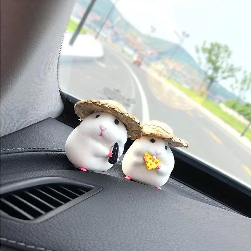 Car Decoration Hamster Car Accessories Window Center Console Cute