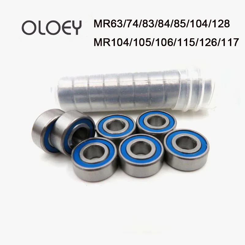 

OLOEY 10/20pcs MR63/74/83/84/85/95/104/105/106 Miniature Bearings Blue sealed ABEC-3 Ball Bearing Parts For Love RC Cars