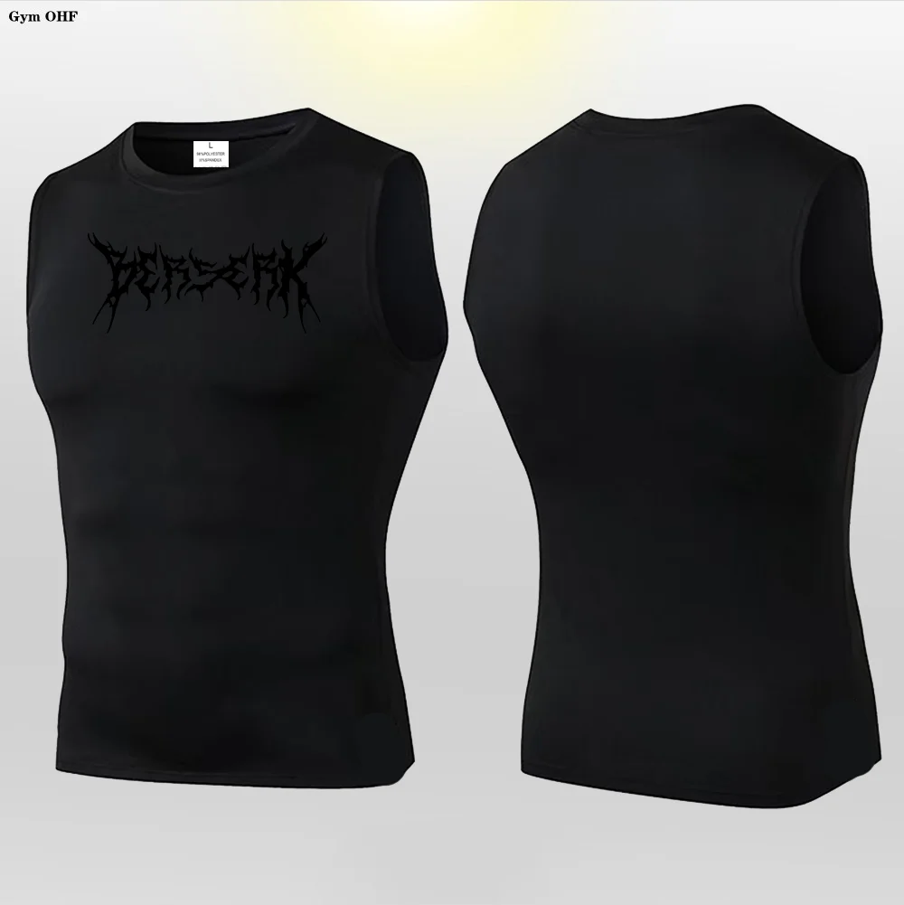 Anime Berserk Guts Graphic Compression Gym Vest - Quick Dry Muscle Tank Top