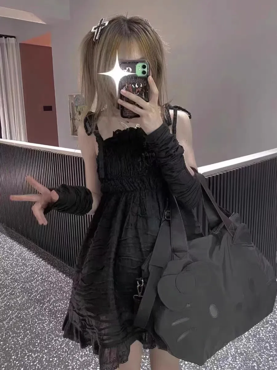 Hello Kitty Bag Commuter Travel Bag Class Shoulder Bags Business Trip Luggage Large Capacity New Bag All-match Tote Bags Handbag