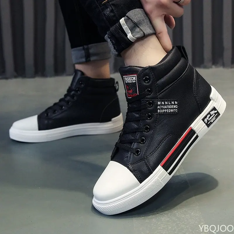 Men's Fashion Leather Canvas Shoes | Fashion Leather Mens