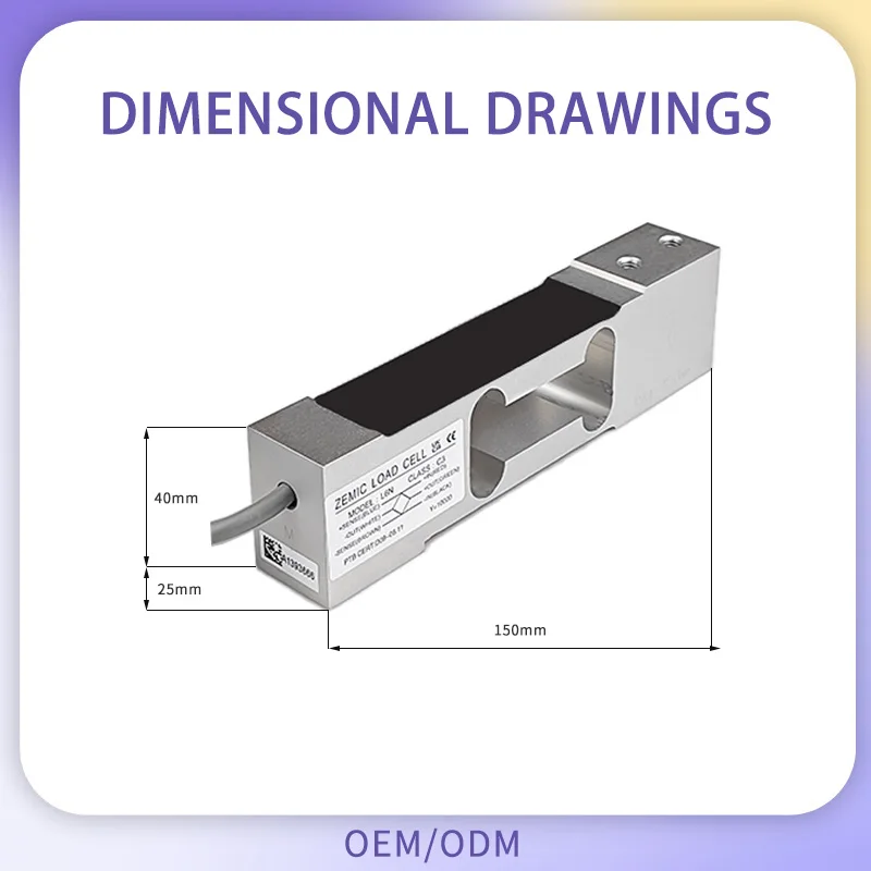 Load Cell ZEMIC L6N 3-100kg for Factory Automation & Packaging Machines (0.03% Accuracy)
