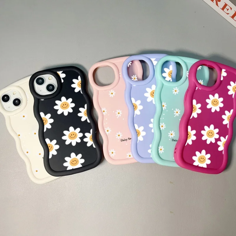 Daisy Flowers Candy Color Soft Phone Case Cover