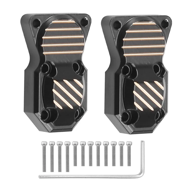 

2Pcs Brass Front and Rear Axles Diff Cover for Axial SCX24 Gladiator JLU Bronco C10 1/24 RC Crawler Car Upgrades Parts