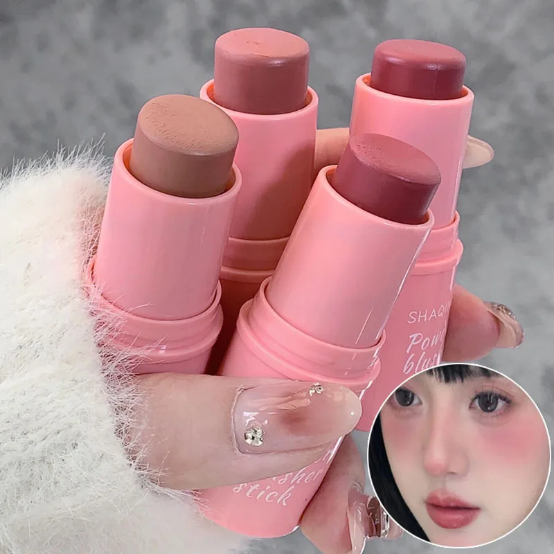 Blush Stick Blush Cream 3 Color Matte Moisturizing Facial Blusher