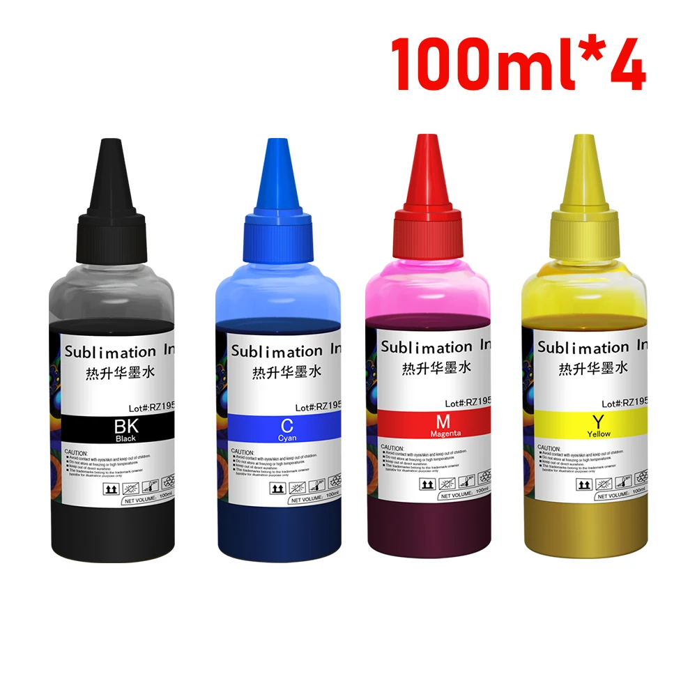 100ml Sublimation Heat Transfer Ink For Epson Desktop L3110 WF3640 WF7610 WF7620 WF7710 WF7720 F500 Printer For tshirt