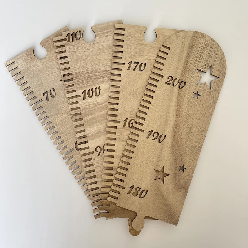 INS Nordic Wooden Kids Height Growth Chart Ruler Baby Height Meter Measurement Wall Stickers Gauge Children Room Wall Decoration
