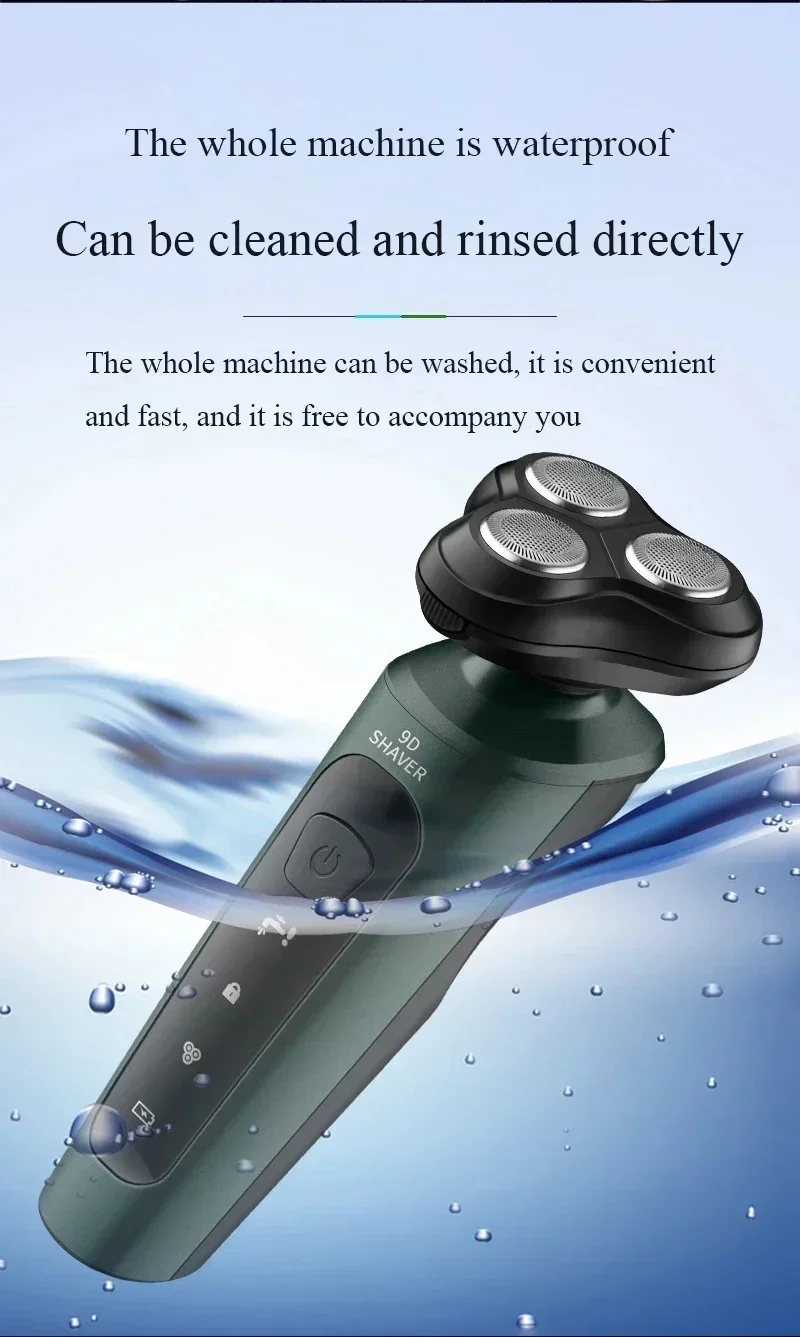 Xiaomi Electric Shaver for Men Waterproof Electric Trimmer Razor Wet Dry Use Rechargeable Battery Rotary Shavers Machine shaving