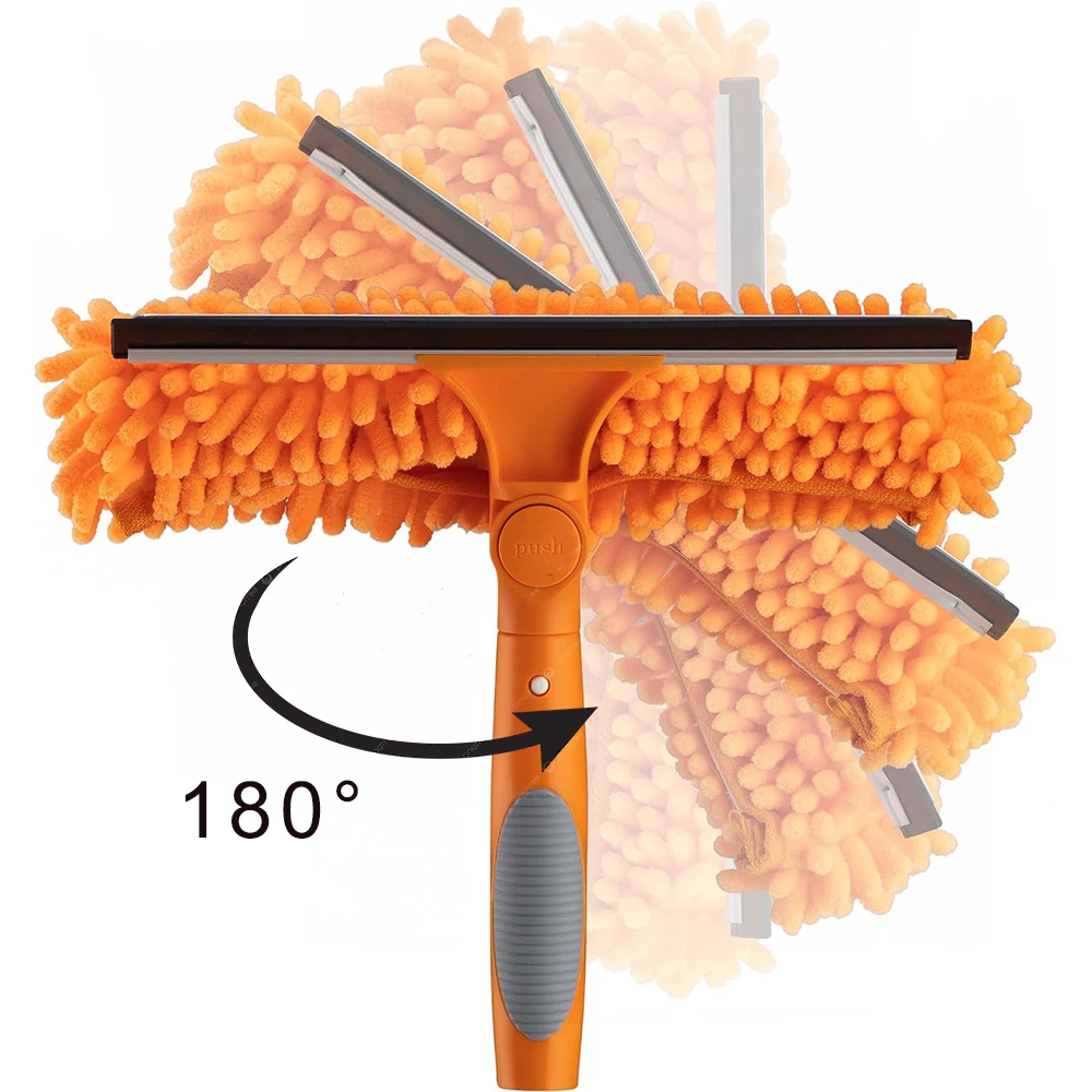 Solar Panel Cleaning 16FT Aluminum Pole Water Fed Brush with Swivel Squeegee Washer for Window Cleaning (4.8M) 5