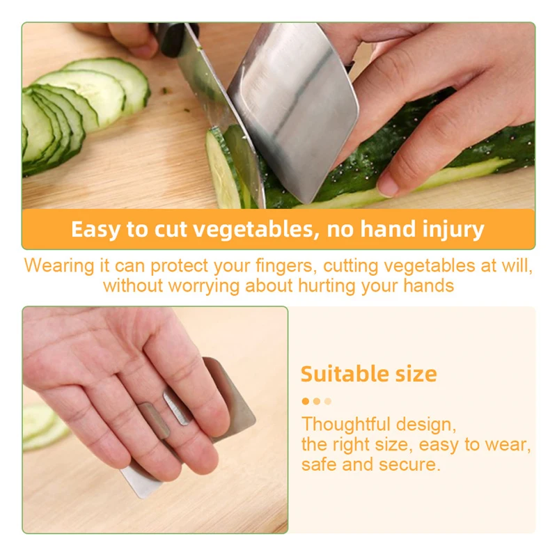 Stainless Steel Finger Guard Finger Hand Protector Hand Cut Knife Cut Protection Tool Kitchen Cooking Knives Accessories finger protector,finger guard