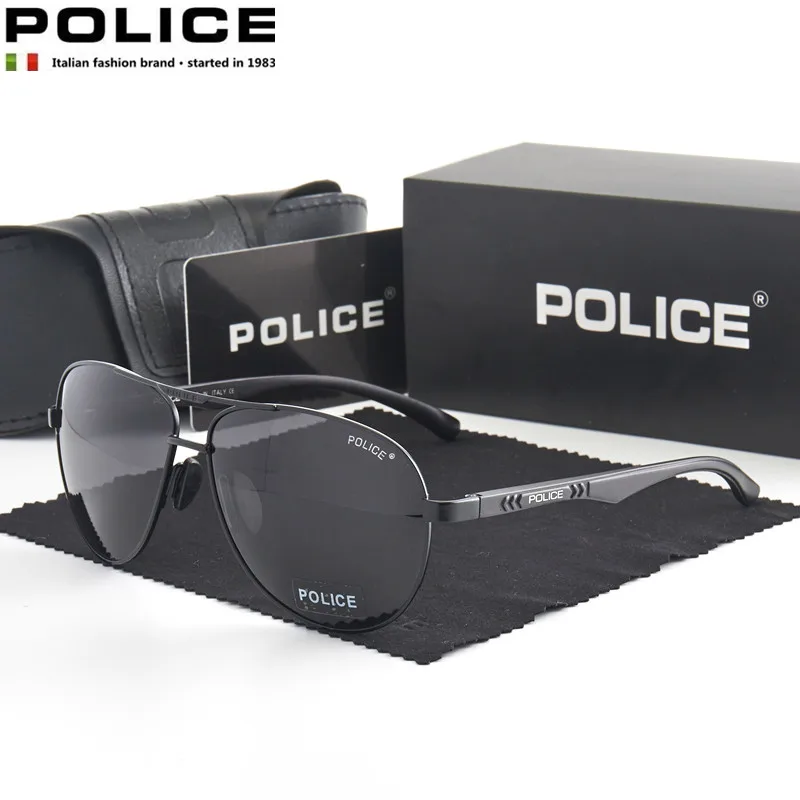 

POLICE Luxury Brand 2021Polarized Sunglasses Men Retro Glasses Sunglasses Polaroid Lens Frame Reinforced Brand Designer UV400