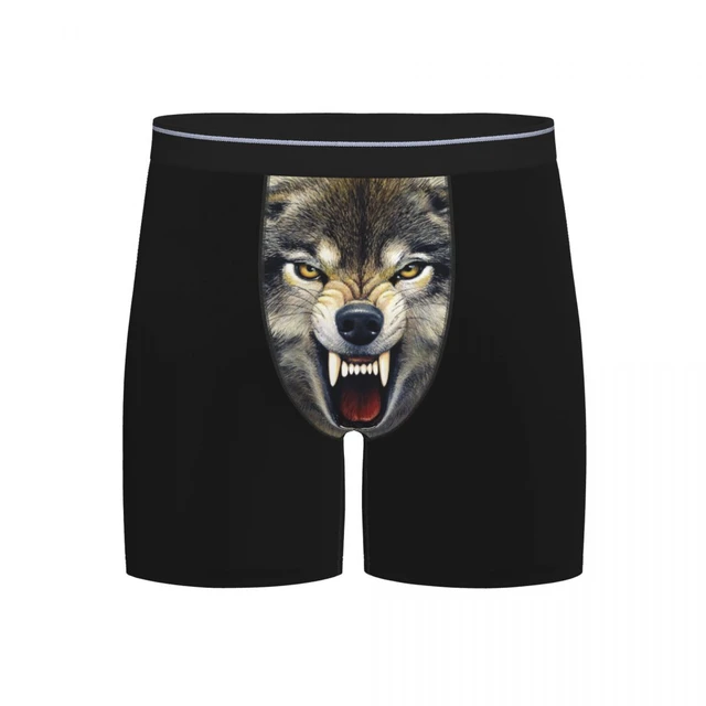 Wolf Underpants Breathbale Panties spoof funny Male Underwear Boxer Briefs  extended underwear - AliExpress