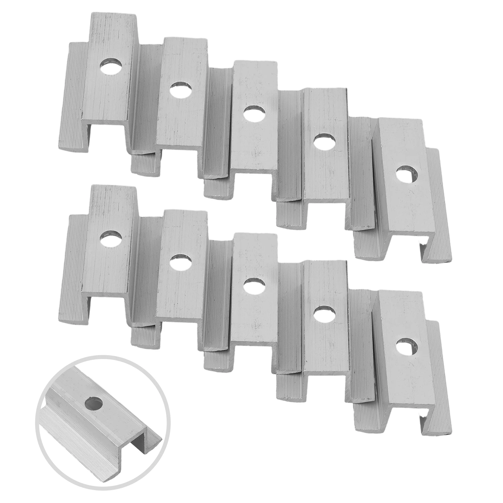Solar Panel Mount Accessories 4/10Pcs Solar Middle Clamp PV For Frame Height 25-50mm Aluminum Alloy Photovoltaic Bracket Solar Panel Accessories Home Module
