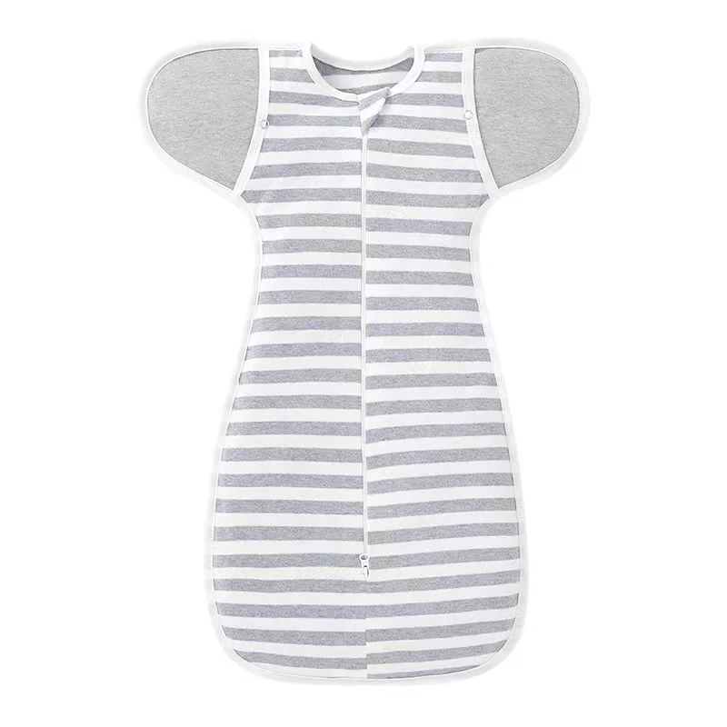 

100% Cotton Newborn Sleepsack Baby Swaddle Blanket Wrap Hat Set Infant Adjustable New Born Sleeping Bag Muslin Blankets 0-6M