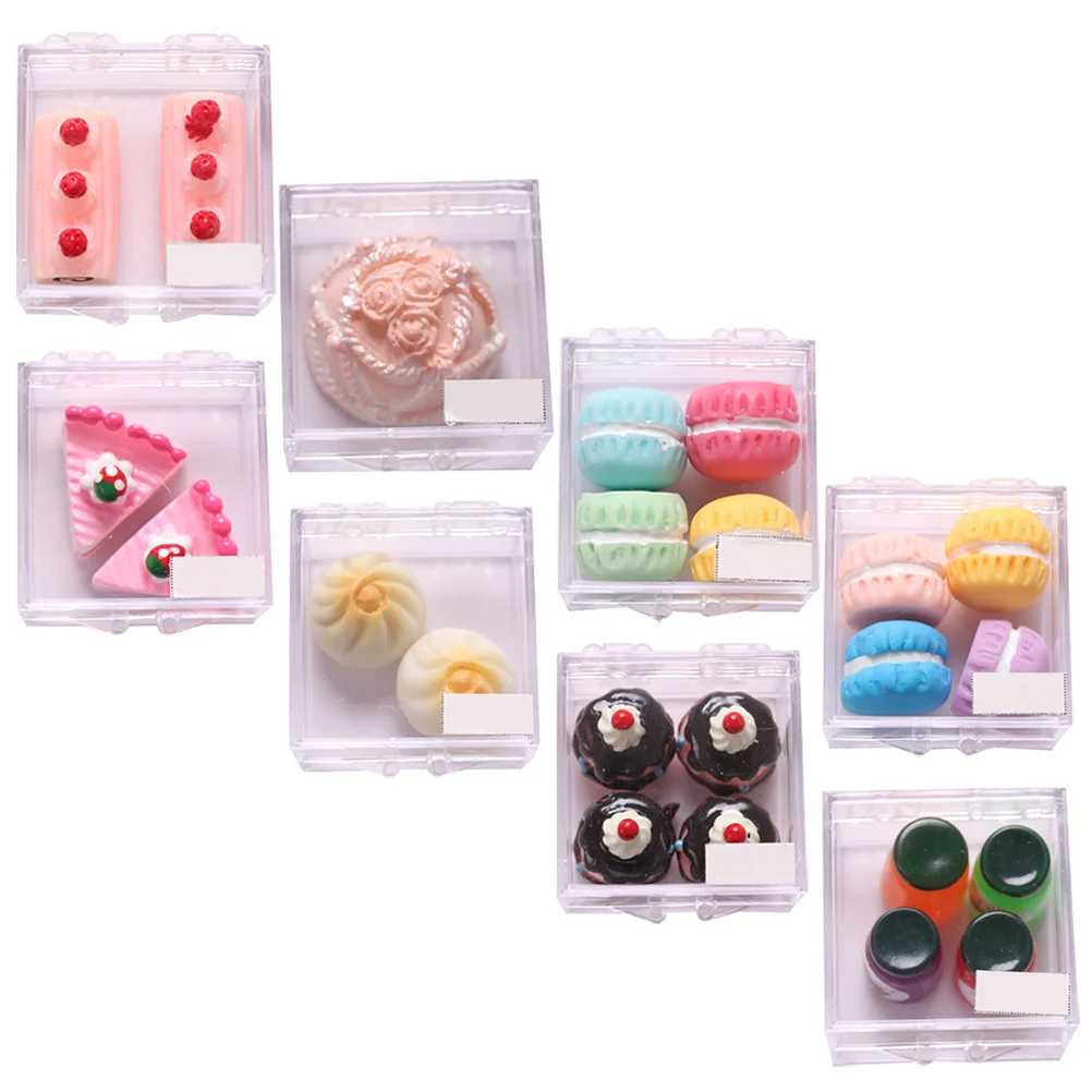 Miniature Food Kit Dessert Creative Pretend Toy Fake Cake Model House Play Accessories Decor simulation eggettes puff egg bubble waffle food model sample dessert display fake ice cream egg waffle props for window display