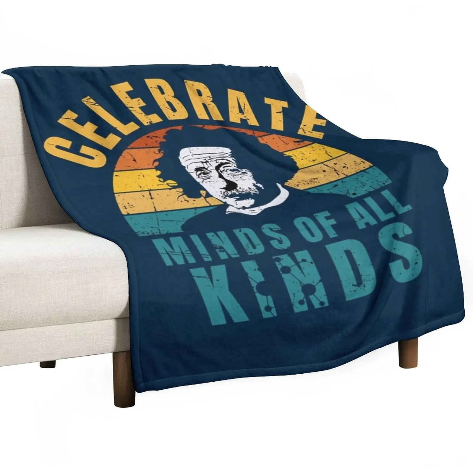 

New celebrate minds of all kinds Throw Blanket Retro Blankets For Sofa Thin Weighted Blanket Sofa Throw Blanket
