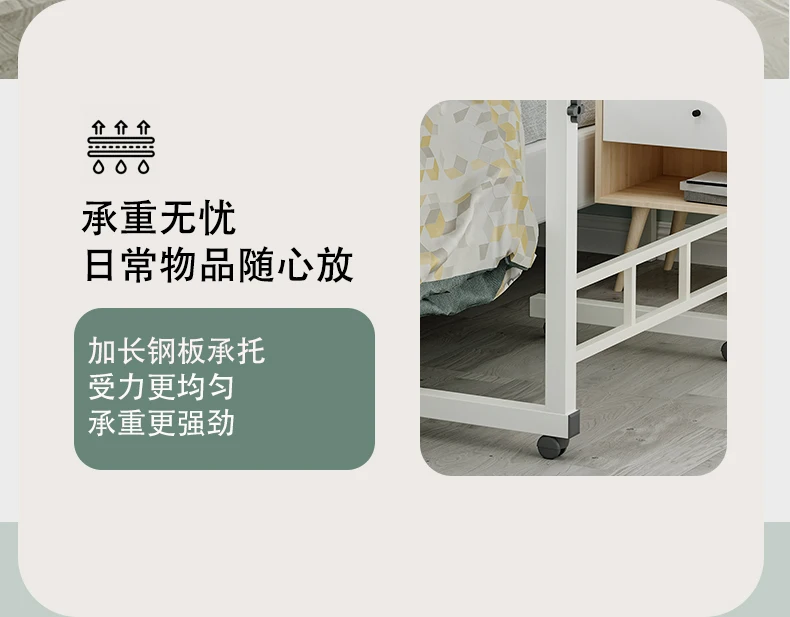 Ai Mu Xianshen Verstellbarer Tisch, Laptop-Tisch, Abendessen zum Essen, Fernseher, Abendessen, Tablett auf Bett, Sofa zum Essen, Lesen, 60 x 40 cm – Detail 13