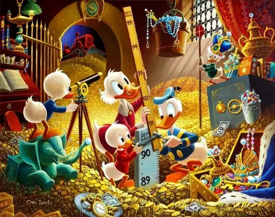 Donald Duck and Money Oil Painting By Number Disney Paint By Number  Suitable for Adults Hand Painted Home Decor - AliExpress