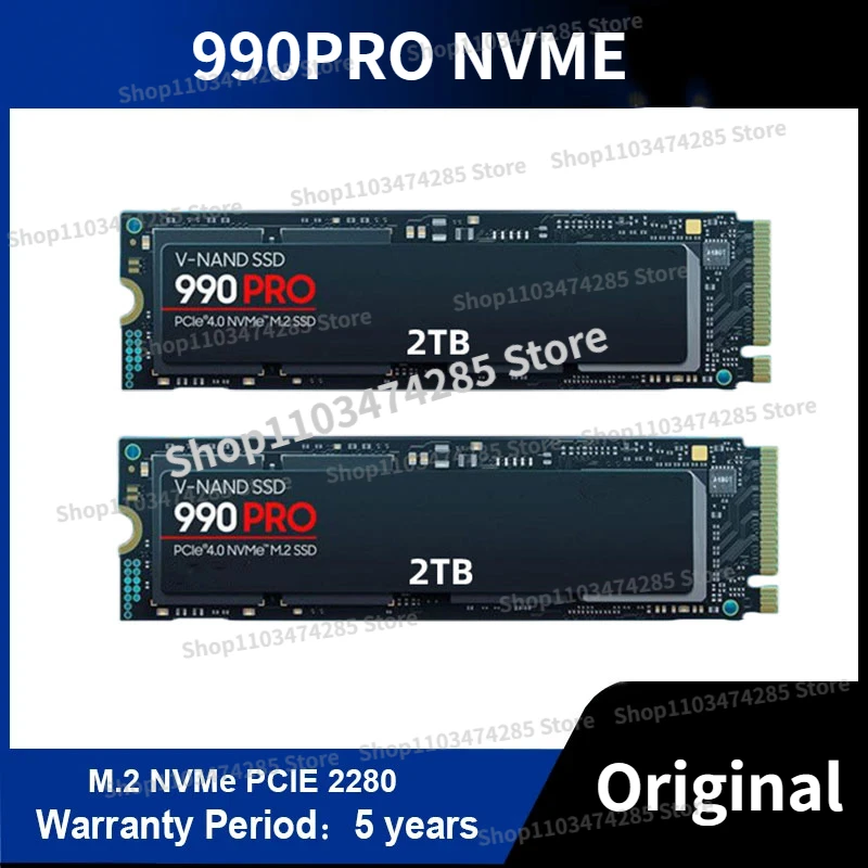

Original High Speed NVME Internal Hard Drive M.2 SSD 4TB 2TB 1TB 990PRO Solid State portable for Laptop Desktop PS5 2024 New