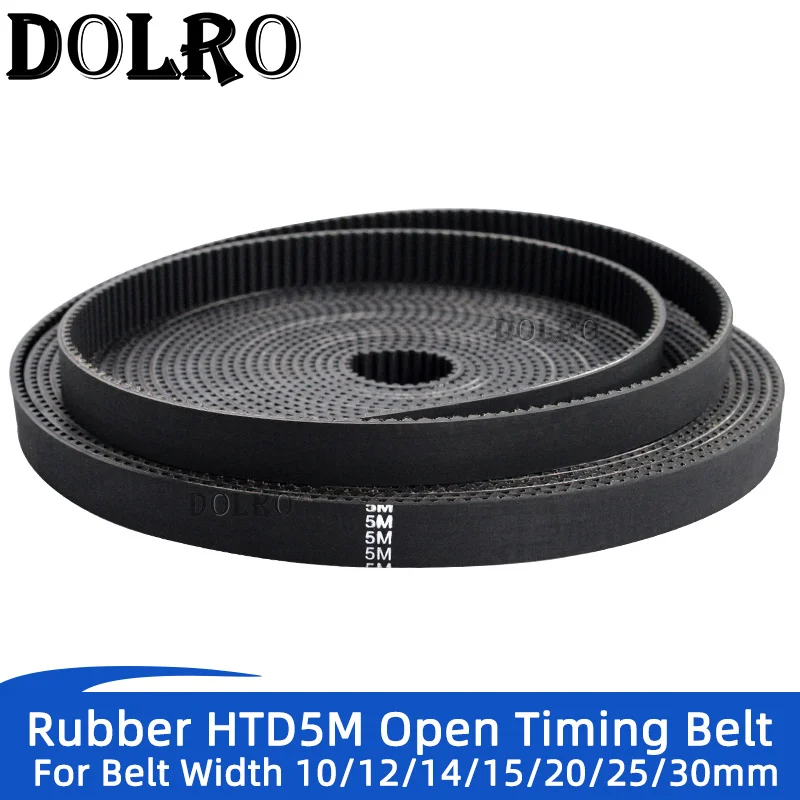 

Arc Tooth HTD 5M Open Synchronous belt Width 10/12/15/20/25/30mm Rubber fiberglass Neoprene HTD5M Open Timing Belt pulley CNC