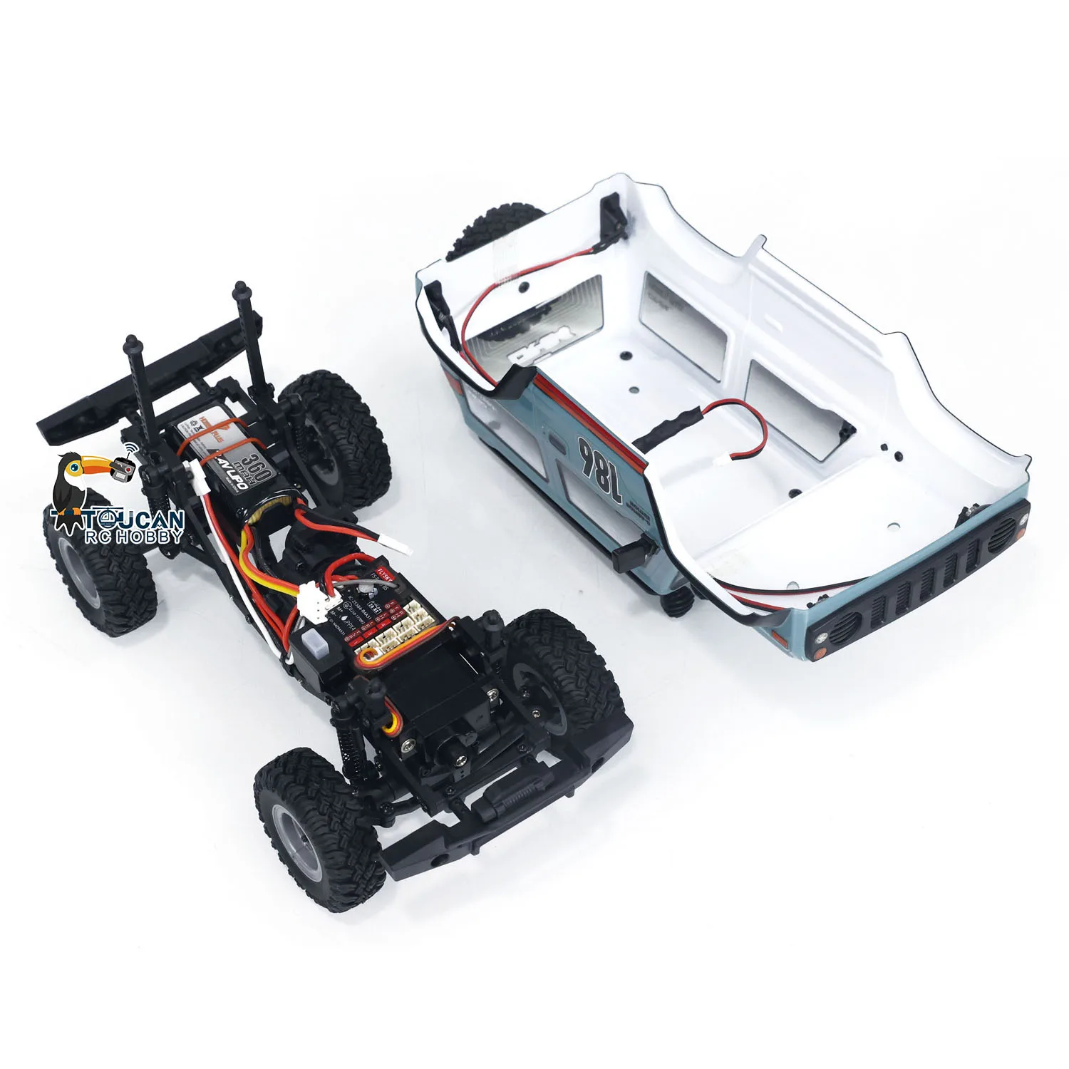In Stock Hobby Plus Mini 4x4 1:24 RC Crawler Rock Car 4WD RTR Radio Control Off-road Vehicles Assembled Remote Control Toy 6