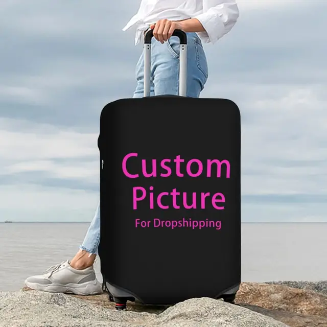 Bag Suitcase With Your Face On It Cartoon Luggage Cover Bag, Funny