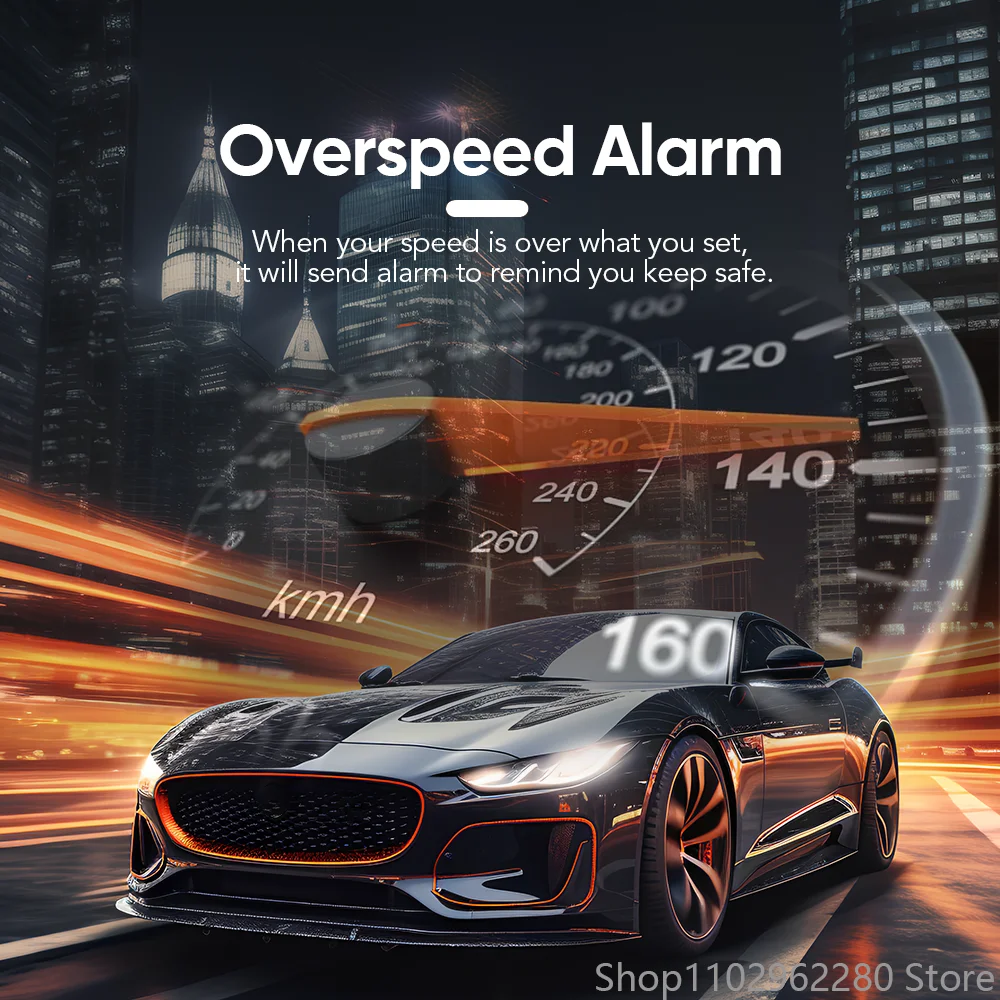 Overspeed alarm notification on smartphone