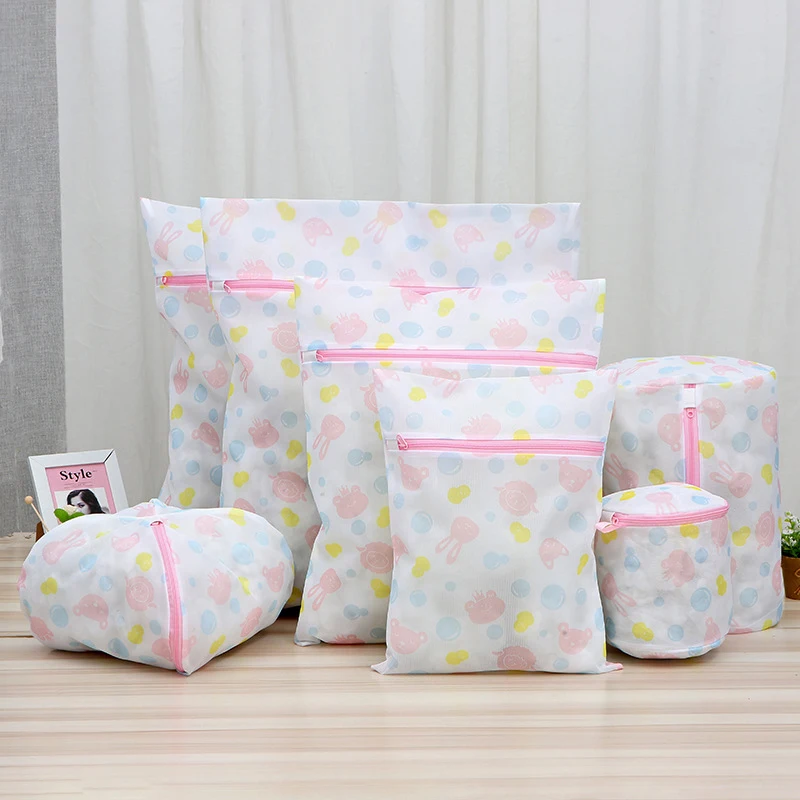 Laundry Bags laundry bag clothes washing bag Print Rabbit Dirty Clothes Storage Multiple Sizes For Washing Machine