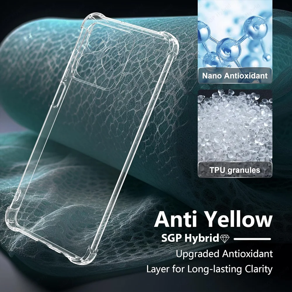 Shockproof Transparent Silicone Phone Case - Clear Armor Cover