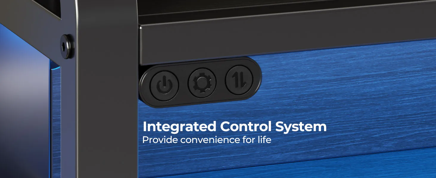 Description Picture 5 of itemBed Frame Twin Size with Charging Station and LED Lights, Upholstered Headboard with Storage Shelves, Heavy Duty Metal