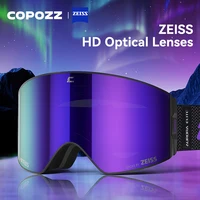 COPOZZ 2024 ZEISS HD Lens Professional Ski Goggles Upgraded Magnetic Quick-Change Double Layers Anti-fog UV400 Snow Glasses 2