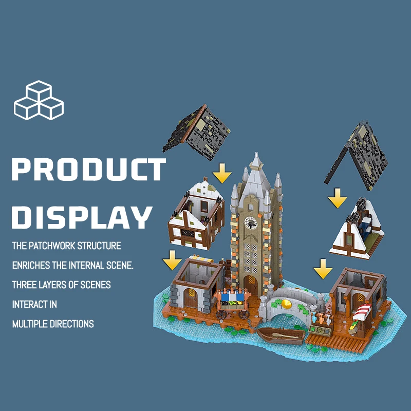 Street View Medieval Maket Building Blocks Medieval Architecture