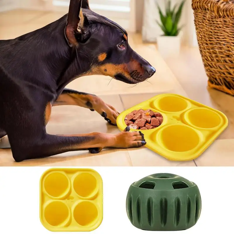 

Dog Treat Molds Silicone Freeze Refill Food Dispenser Reusable Pupsicle Tray Interactive Dog Toys Dog Slow Feeders Pet Supplies