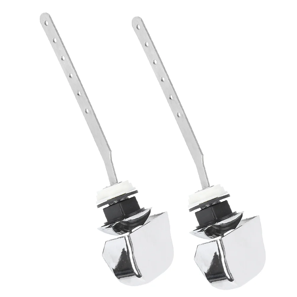2 Pcs Universal Toilet Tank Lever Handle Replacement Side Mount Flush Button For Bathroom Fixture With Durable Abs