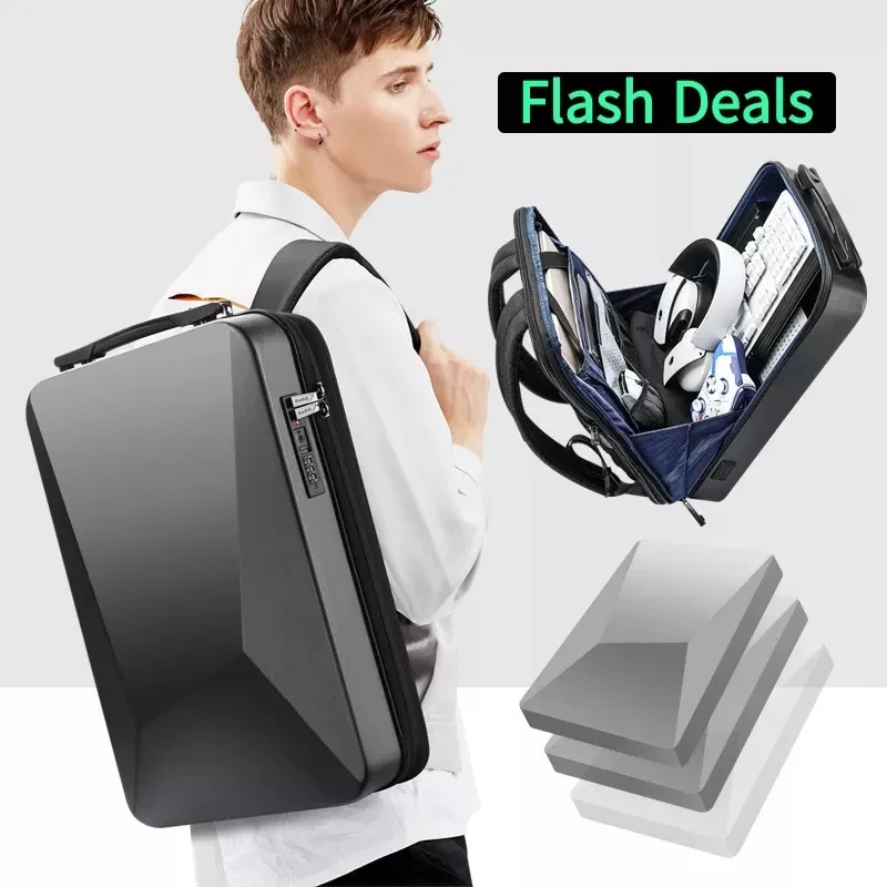 Men s Laptop Backpack 17 3 Inch Backpack Anti Theft Waterproof Bag College Backpack USB Charging