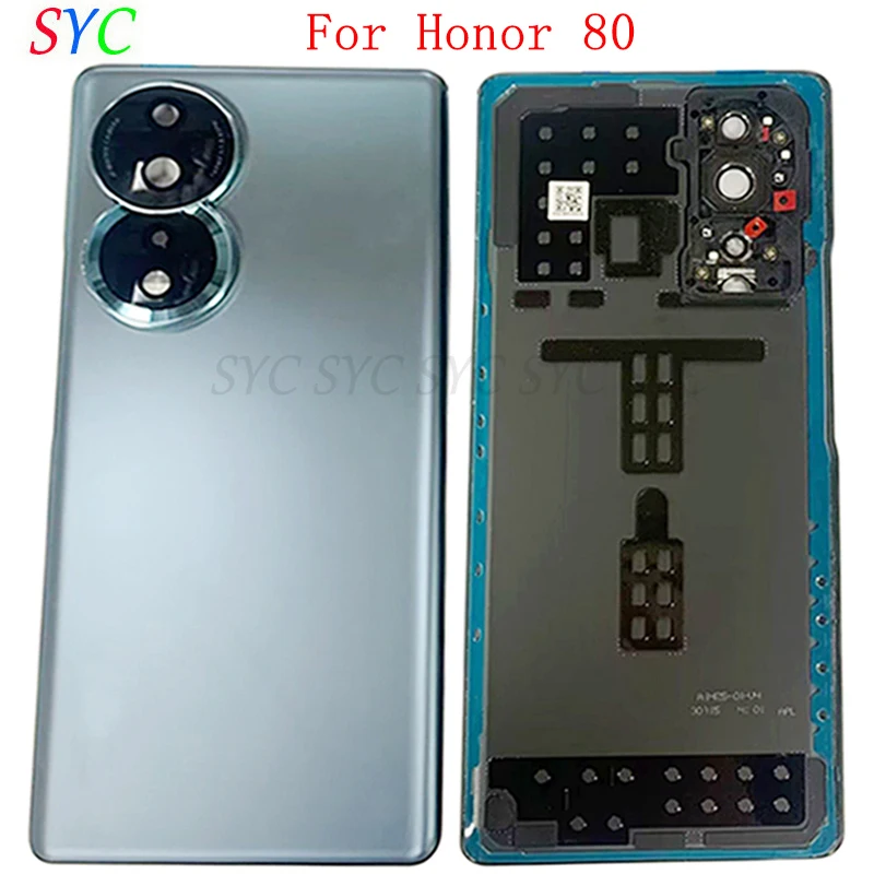 Original Rear Door Battery Cover Housing Case For Huawei Honor 80 Back Cover with Camera Lens Logo Repair Parts