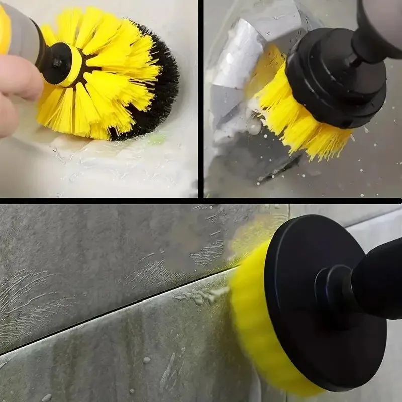 12pcs Electric Drill Brush Head Cleaning Household Universal Tools Floor Tile Polishing Kitchen Bathroom Car Wash Descaling Set 4