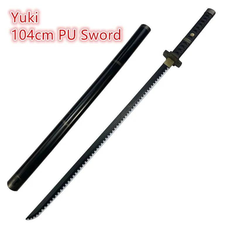1:1 Cosplay Sword Zoro Katana Trafalgar Law Black Sword Arma Katana Ninja Knife Samurai Prop Safety Pu Toy 104Cm