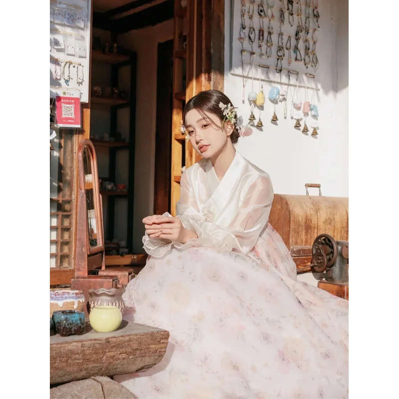 

Традиционная корейская одежда для женщин, новый корейский костюм принцессы для дворца, женское свадебное платье, платье Hanbok, повседневная одежда для выступлений