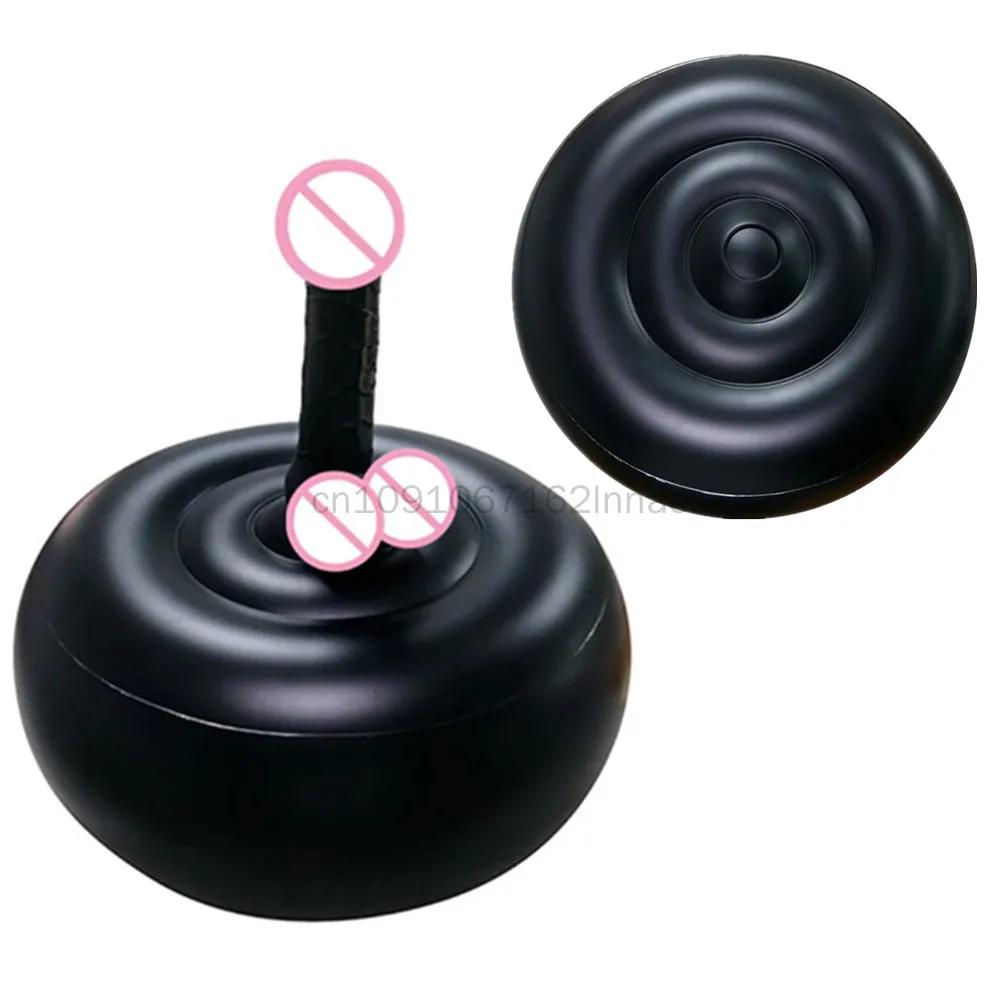 Female Masturbator Inflatable Round Cushion Can Put In Dildo Penis Holder Sex Furniture Adult Games Flirting Toys for Couples 18