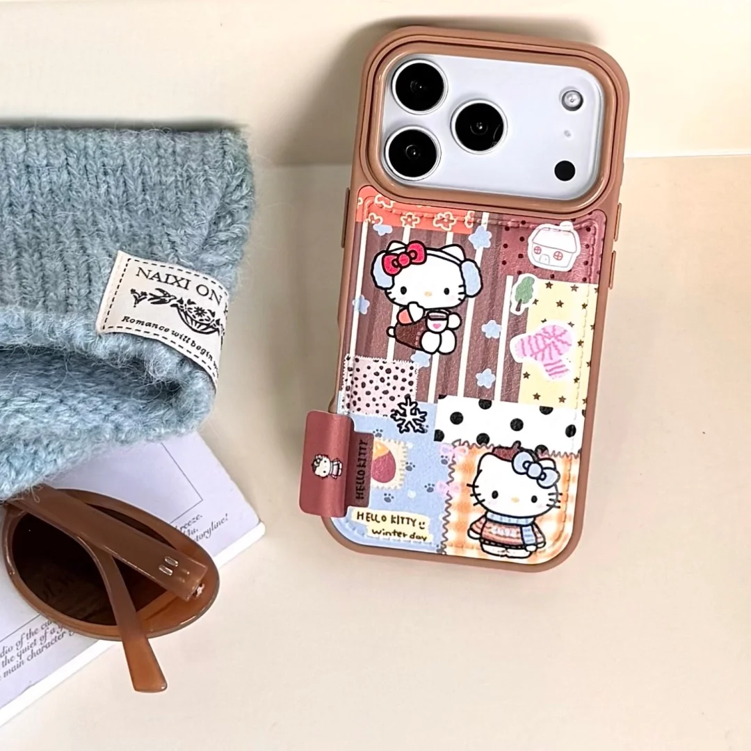 لطيف الكرتون INS سانريو مرحبا كيتي براون جراب هاتف...