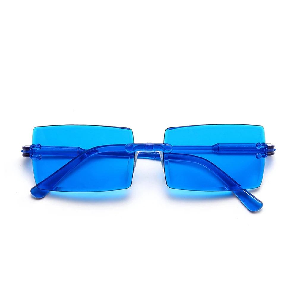 Mode Vintage randlose rahmenlose Sonnenbrille Frauen Männer Rechteck Süßigkeiten Farbe Sonnenbrille Farbverlauf Brillen Sommer Outdoor-Sonnenbrillen – Detail 4