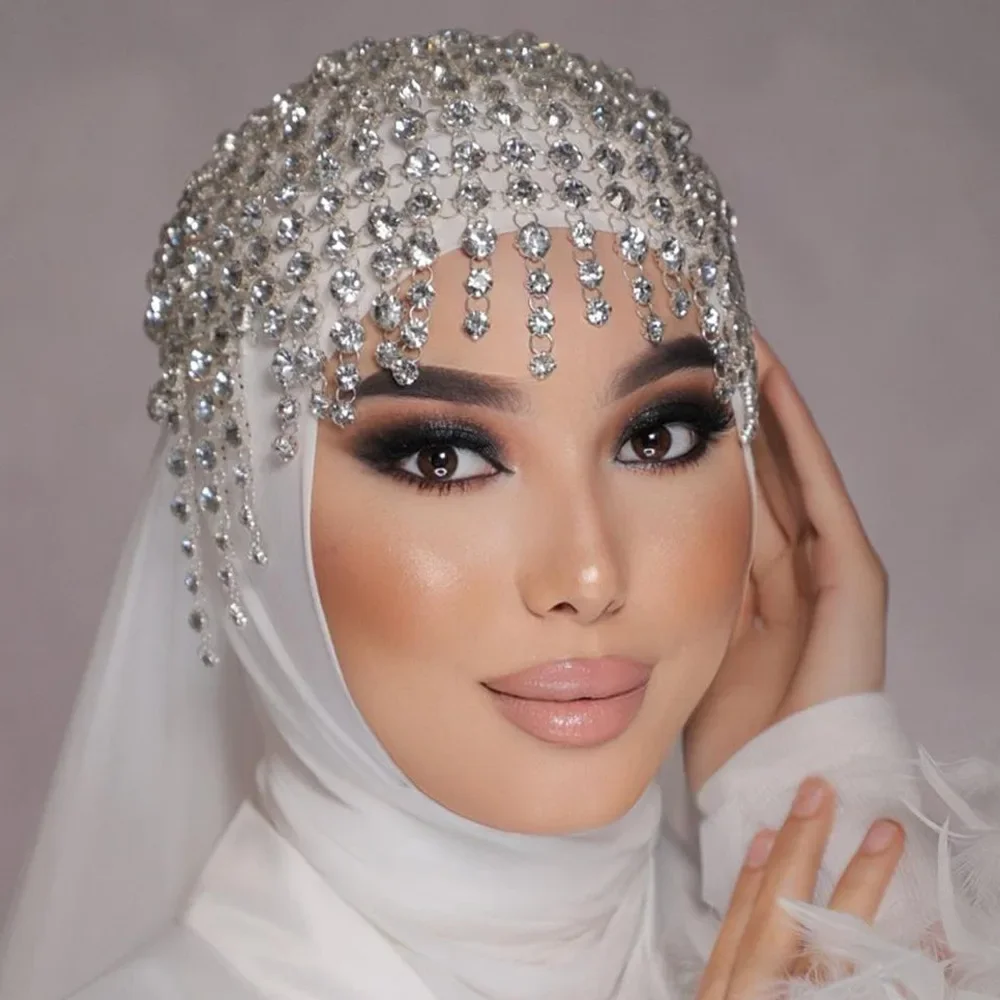 Wedding Hijab Head Wedding Hijab Forehead Chain Luxy Bridal