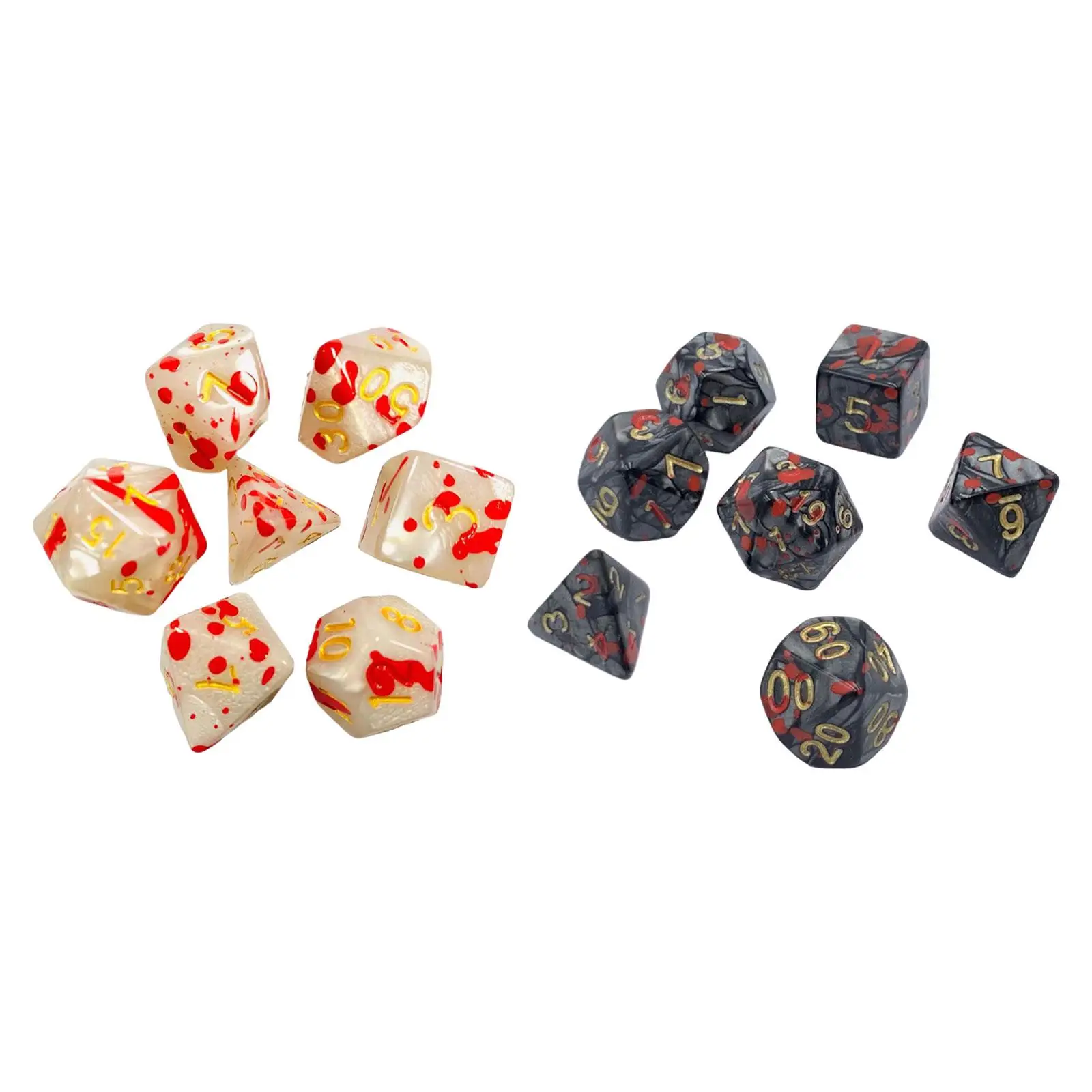 

7x Polyhedral Dices Lightweight Family Table Game for Role Playing Game Card Game Accessories