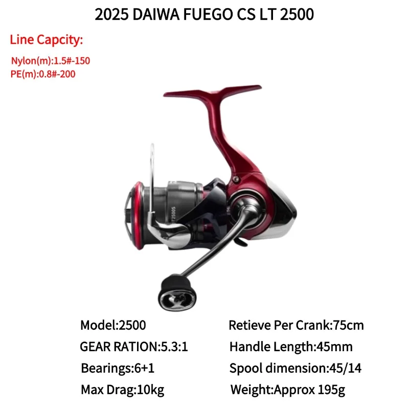 Daiwa 2025 FUEGO CS LT 1000S-XH 2000S-XH 2500 2500-XH 2500S-XH