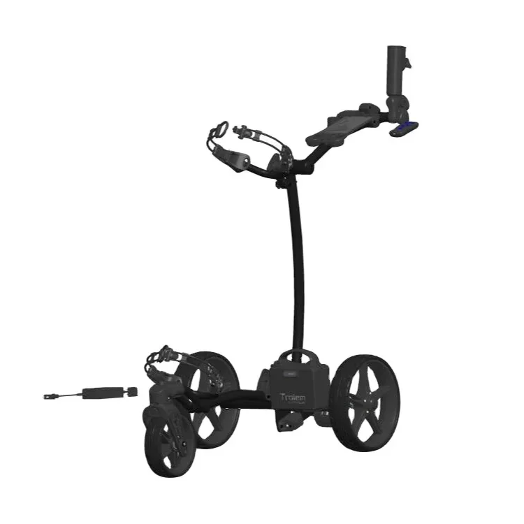 Electric Rechargeable Battery Golf Caddy for Carrying Clubs and Golf Bag W/ Remote Control Anti Tip Wheel & Downhill Control