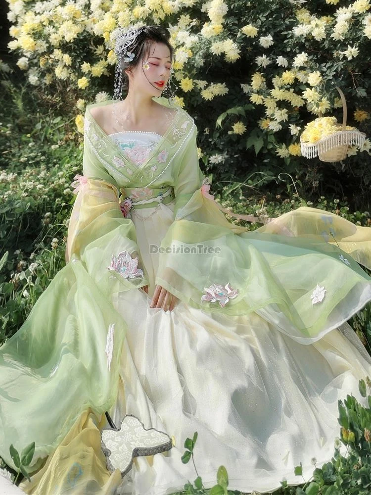 de hada elegante de estilo chino para mujer, antigua, vestidos de hadas tradicionales, conjunto de vestido hanfu mejorado, novedad de verano 2023| | AliExpress