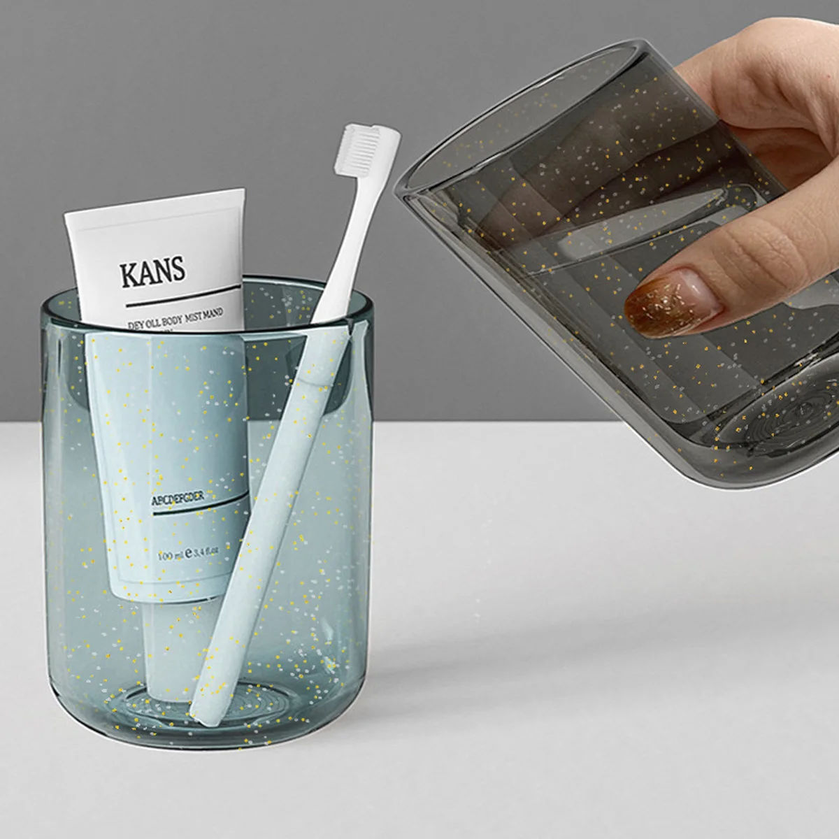 Tragbarer Zahnputzbecher Für Das Badezimmer Rund Und Farbig_voghion.com